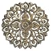 Handmade Floral & Heart Design Teak Wood Wall Art Decor (Thailand)