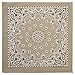 100% Cotton Western Paisley Bandanas (22 inch x 22 inch) Made in USA - Beige Single Piece 22x22 - Use For Handkerchief, Headband, Cowboy Party, Wristband, Head Scarf - Double Sided Print