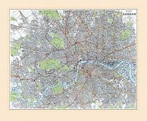 Bacon's Up-to-Date Map of London 1902