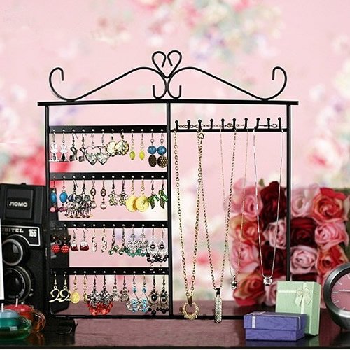 Classic Black Jewelry Holder, Jewelry Stand for Earrings / Necklaces / Brecelets, Gift Idea