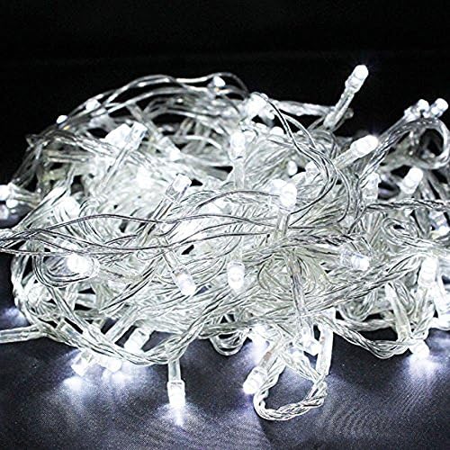 10M Outdoor 100 LED Fairy String Light for Party Christmas Holiday Wedding Decoration Tree Lights (White)
