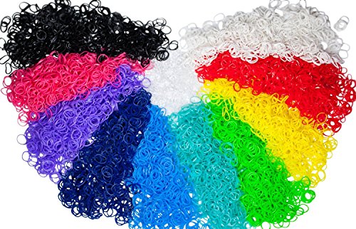 Loom bands - 6000 piece monster size kit - rubber band bracelet r…