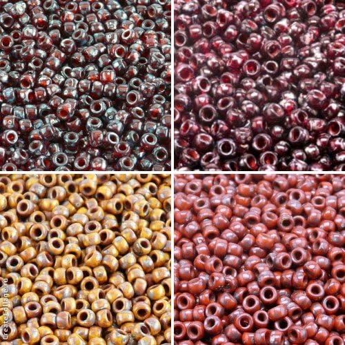 4x10gr, 4 colors Unique Set 7SMB017, Matubo 7/0 (3.5 mm), Czech Glass Seed Beads, MB1123 MB1124 MB1129 MB1131
