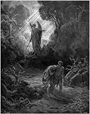 Pack of 12 Photo Gift Tags Gustave Dore The Bible Adam And Eve Driven Out Of Eden