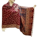 Handmade Jamawar Wool Stole Perfect Choice For Beautiful women (Free Shipping) Stle0138r
