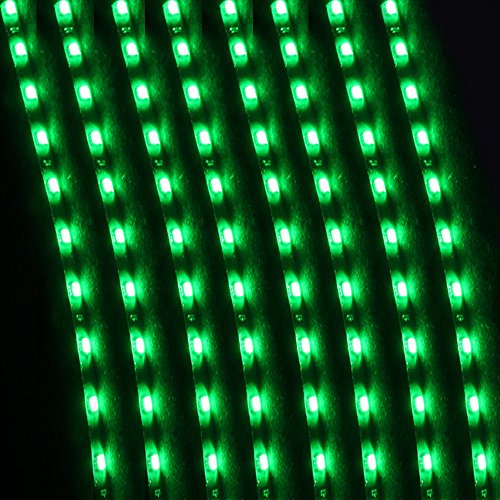 XT AUTO 8Pcs 30cm Car Truck Flexible Waterproof LED Light Strip Green