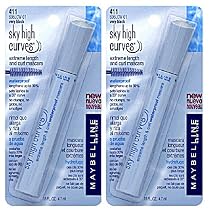 2-PACK Maybelline Sky High Curves Mascara Waterproof, Very Black #411