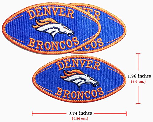 3 Pcs. Denver BRONCOS Logo Embroidered Iron on Patches Send from Thailand