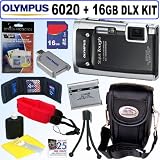 Olympus Stylus Tough 6020 14MP Digital Camera (Black) + 16GB Deluxe Accessory Kit