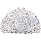 Fawziya&reg; Luxury Crystal Clutches For Women Peacock Clutch Evening Bag