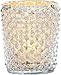Luna Bazaar Vintage Mercury Glass Candle Holder (3-Inch, Zariah Design, Silver) - for Use with Tea Lights - for Home Decor, Parties, and Wedding Decorations