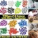 VICTHY 140pcs Cat Nail Caps, Colorful Pet Cat Soft Claws Nail Covers for Cat Claws with Glue and Applicators Medium Size