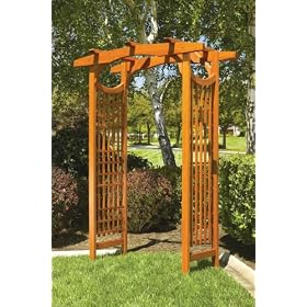 Greenstone 37PG American Bungalow Garden Arbor, Stained Natural, 83 By 59 By 30 Inches