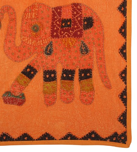 Imagen 2 de Hilo de algodón de decoración del hogar y Wall Patch Work Elephant Colgantes-Tapestry Tamaño 16 X 51 pulgadas