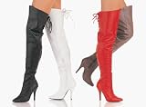 Legend-8899, 5 Thigh-High Leather with Lacing Detail At The Rear in 4 Colors and Sizes 6-16, by Pleaser USA