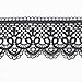 Yontree Floral Venise Lace Applique Bridal Wedding Applique Black 3 yards