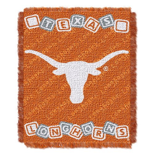 NCAA Texas Longhorns 36-Inch-by-46-Inch Woven Jacquard Baby Throw