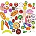 iPlay, iLearn Cutting & Cooking Toy, Wooden Food, Pretend Play Kitchen Set, Magnetic Wood Fruit, Early Educational Development, Learning Gift for 2, 3, 4, 5, 6 Year Old Kids, Toddlers, Boys & Girls