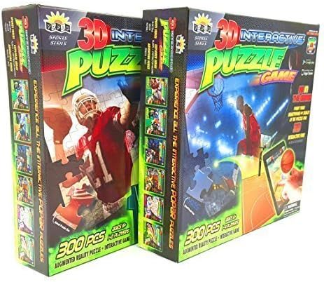 Interactive 3D Virtual Reality Football &amp; Basketball Puzzles - NO 3D GLASSES NEEDED!