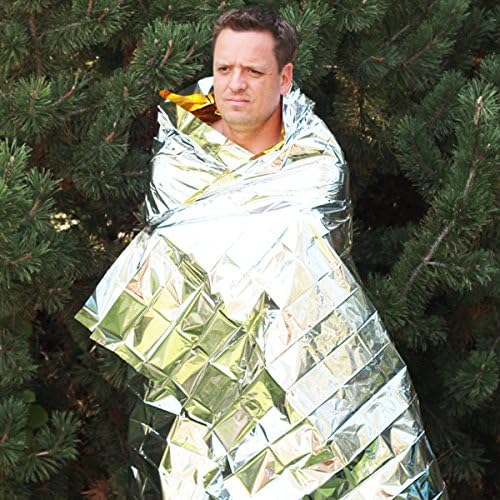 Outdoor Nook - Basic Survival Kit - Firestarter, 2 Emergency Blankets & Storage Box - Coffee