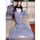 Warm and Soft All Seasons Mermaid Blanket Sofa Quilt Living room blanket (Medium Adult, 180*90CM)