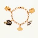 Baltimore Ravens Gold Tone NFL Charm Bracelet