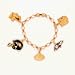 Baltimore Ravens Gold Tone NFL Charm Bracelet