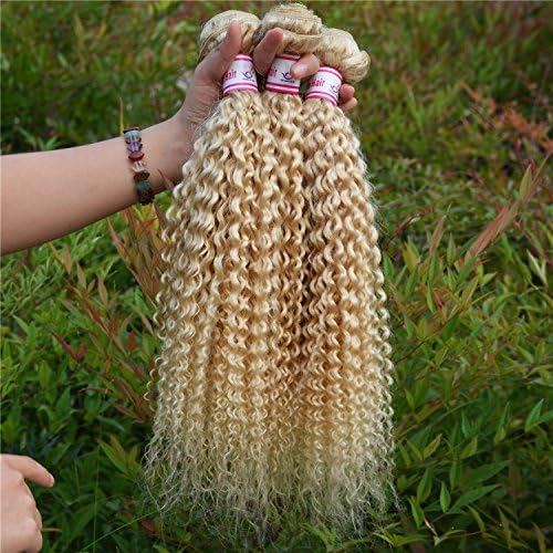 Irina Fashion Brazilian Kinky Curly 613 Blonde Virgin Hair 7A Honey Blonde Human Hair Extension (1Pcs 14inch)
