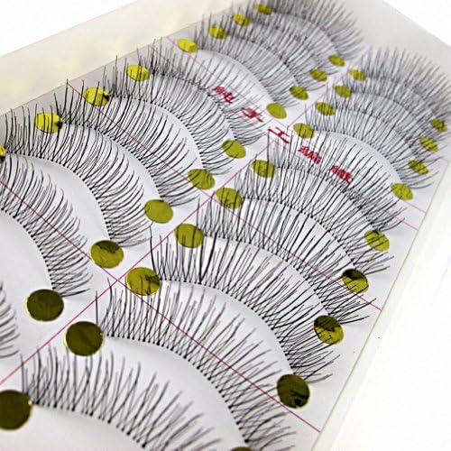 2014 New 10 Pairs High Quality Soft Thin Black Handmade Makeup Eyelashes with Free fashion eye cream
