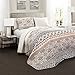 Lush Decor 3 Piece Nesco Quilt Set, King, Navy/Coral