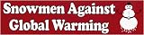 Snowmen Against Global Warming. Mini Sticker