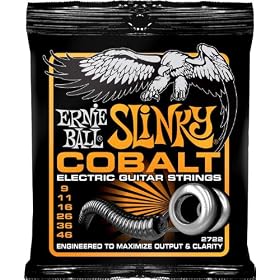 Ernie Ball 2722 Cobalt Hybrid Slinky Electric Guitar Strings: Musical Instruments