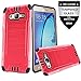 Galaxy On5 Case With Tempered Glass Screen Protector,IDEA LINE(TM) Hybrid Hard Shockproof Slim Fit Brushed Shockproof Protector Cover Heavy Duty Protective (Red)