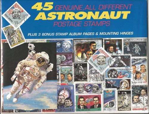 45 Genuine Postage Stamps Assortment - Astronaut
