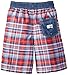 Nautica Boys' Classic Plaid Swim Trunk