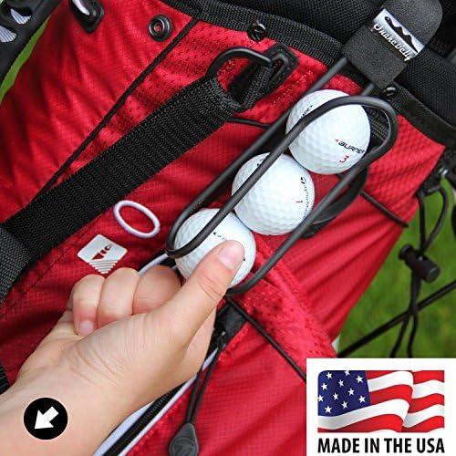 Golf Ball Holder Pro with Quick Draw Release Black Play Professional