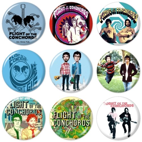 Set of 9 FLIGHT OF THE CONCHORDS Pinback Buttons 1.25 Pins / Badges