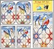 Bridge Gift Set - Feathered Stars - Large Print Double Deck Playing Cards - Score Pad - 2 Sets of Tallies