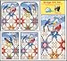 Bridge Gift Set - Feathered Stars - Large Print Double Deck Playing Cards - Score Pad - 2 Sets of Tallies