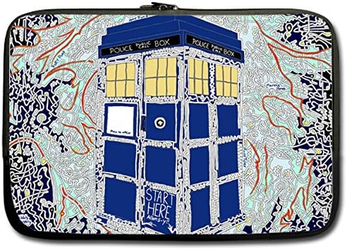 Apple MacBook Pro 13 Inch Water Resistant Sleeve Cover Case Sleeve Bag Police Box Print