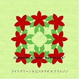 MeaAloha ハワイアンキルト・キット ポインセチア/ライトグリーン×ピスタチオ×クリムゾンの画像