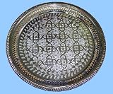 Silver Moroccan Tray By Treasures of Morocco Free Shipping