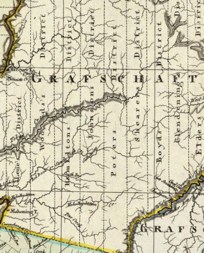 1797 LARGE GERMAN MAP PENNSYLVANIA Geneaology rsrc