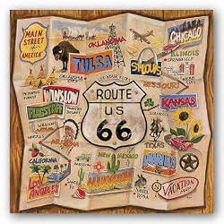 Route 66 by Karen Dupre 27"x27" Art Print Poster