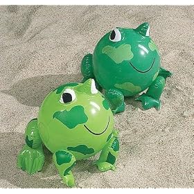 Inflatable Frog Shaped Beach Balls (12 pc)