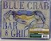 Kitchen & Housewares : Small Cutting Board ~ Blue Crab Bar and Grill ~ 8x10 ~ made of tempered glass ~ code 353