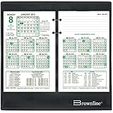 Brownline 2015 North American Financial Calendar, Refill, Virgin Paper, 7.25 x 4.75 Inches (C6R-15)