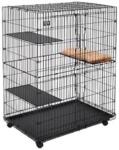 Midwest Homes for Pets 36 inches long by 23.5 inches wide by 50.5 inches high Cat Playpen