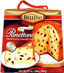 Bellino Panettone, Traditional Italian Cake, 2-Pound Boxes (Pack of 2)