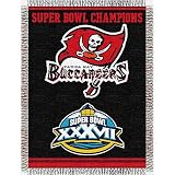 Tampa Bay Buccaneers NFL Super Bowl Commemorative Woven Tapestry Throw (48"x60")
